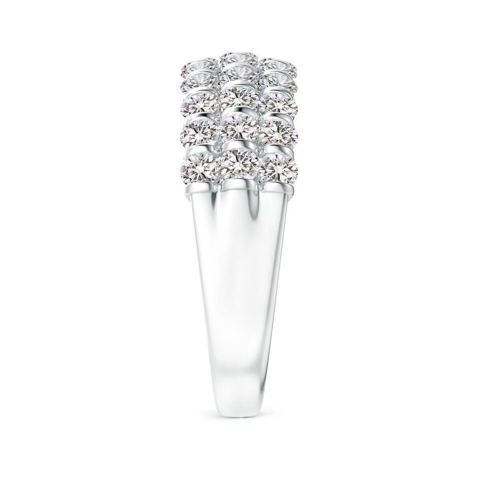 2.2mm IJI1I2 Three Row Bar-Set Diamond Anniversary Ring in White Gold side-2