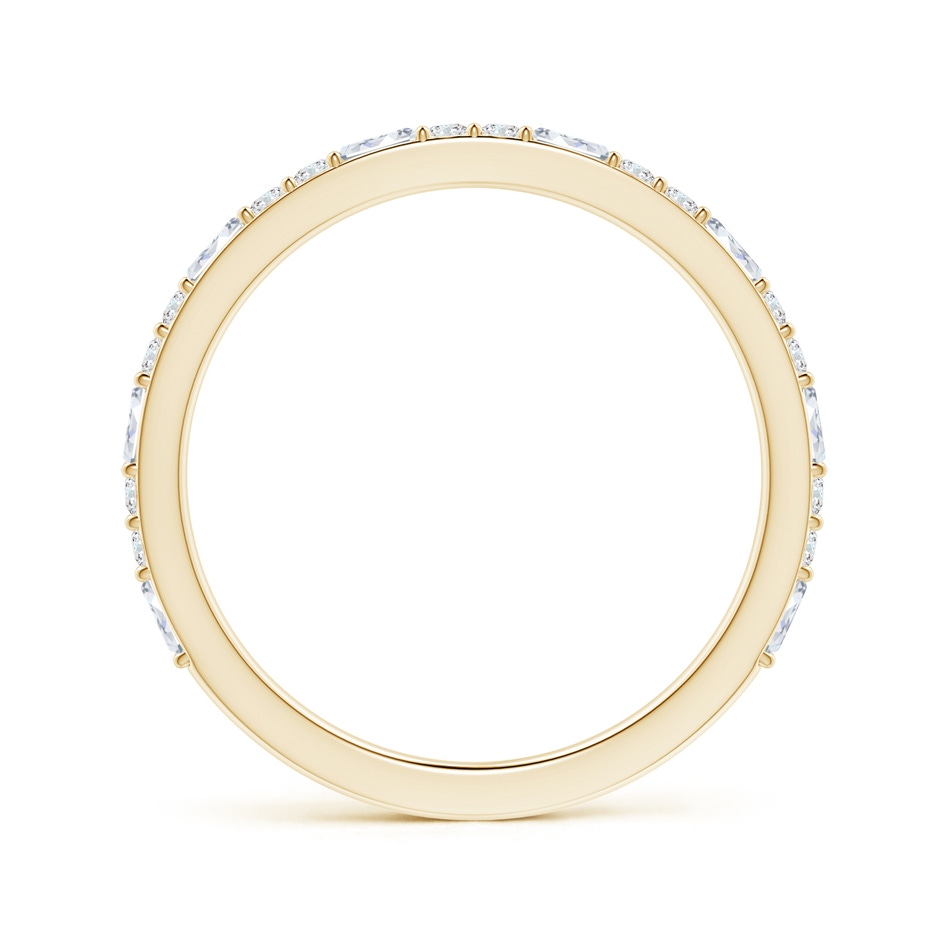 2.5x1.25mm GVS2 Baguette & Round Diamond Half Eternity Stackable Ring in Yellow Gold side 199