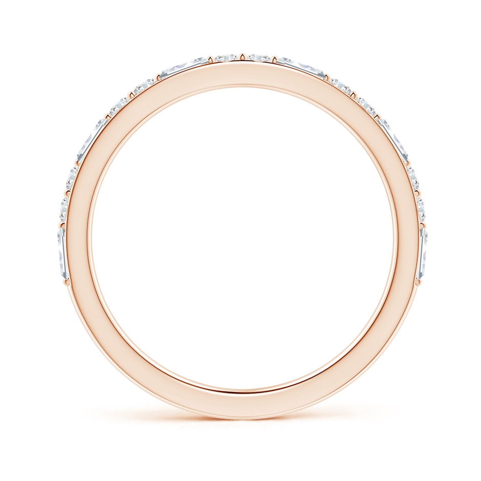 3x1.5mm GVS2 Baguette & Round Diamond Half Eternity Stackable Ring in 18K Rose Gold side 199