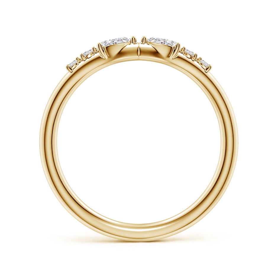 4x2.5mm IJI1I2 Pear and Round Diamond V-Shaped Wedding Ring in Yellow Gold side 199