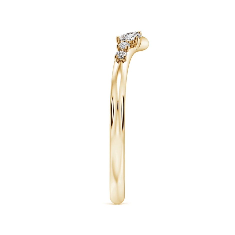 4x2.5mm IJI1I2 Pear and Round Diamond V-Shaped Wedding Ring in Yellow Gold side 299