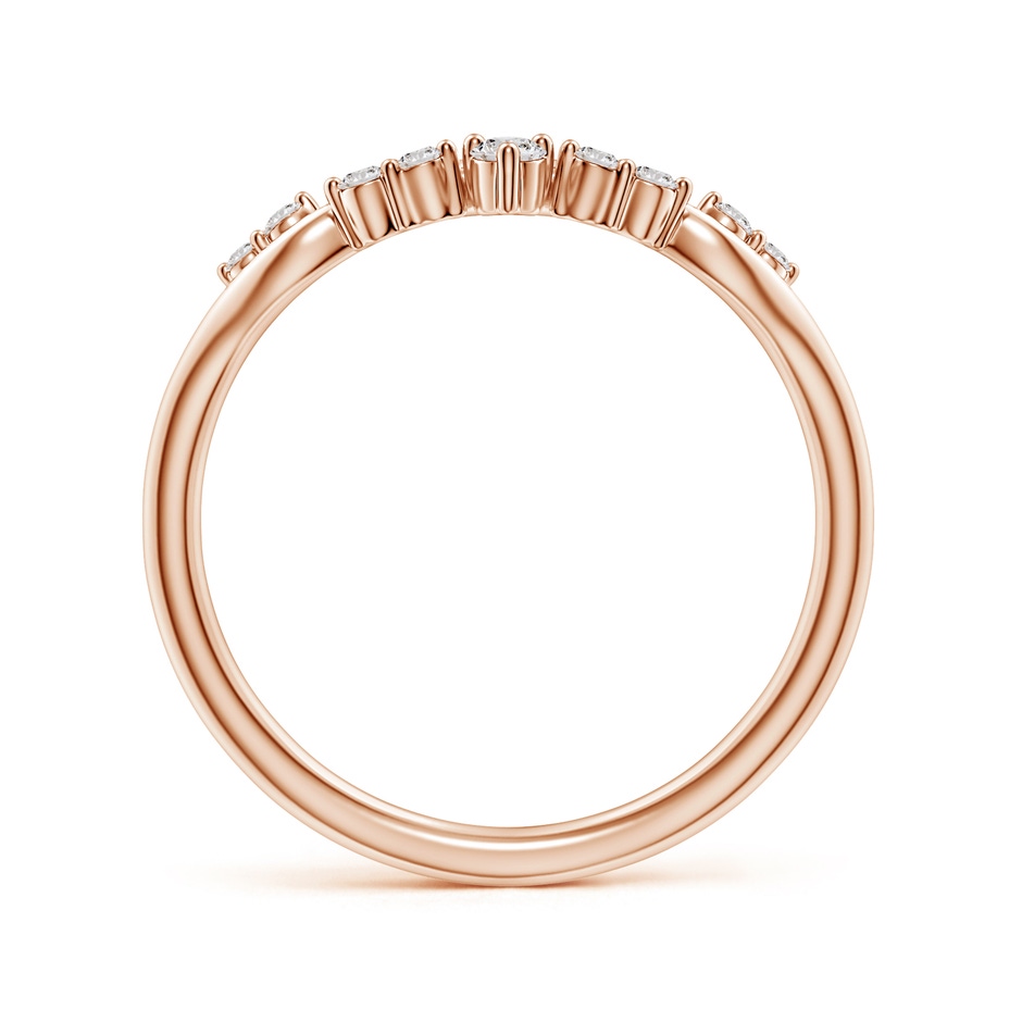 2.1mm IJI1I2 Prong-Set Round Diamond Crown Wedding Ring in Rose Gold side 199