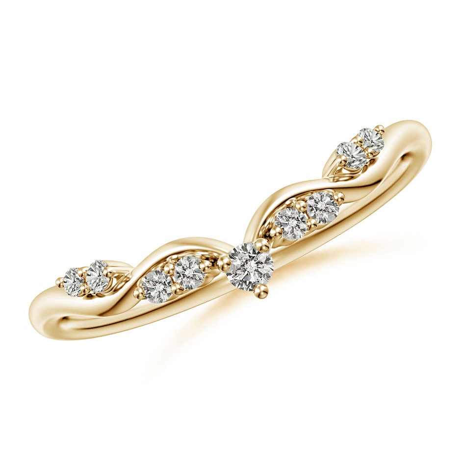 2.1mm KI3 Prong-Set Round Diamond Crown Wedding Ring in Yellow Gold 