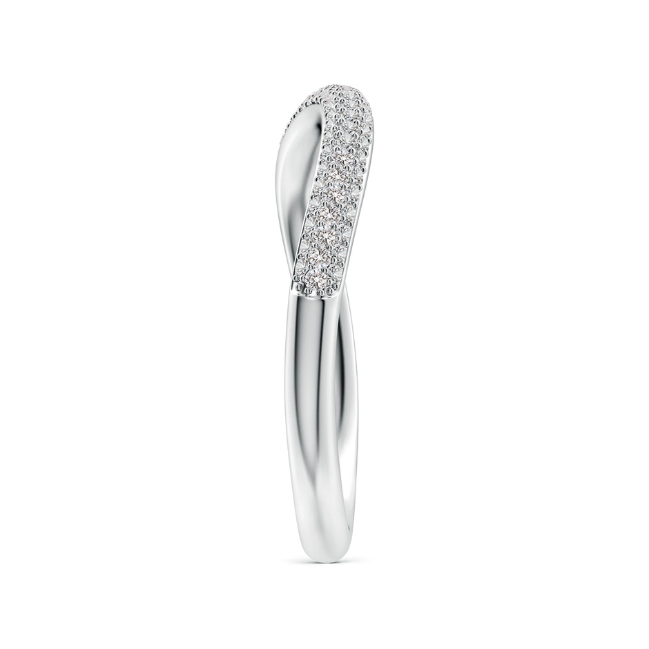 1mm IJI1I2 Diamond Curved Stackable Wedding Ring in 18K White Gold side 299