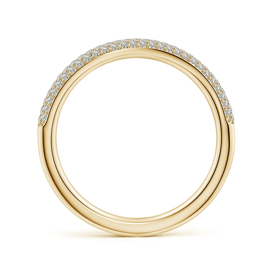 1mm KI3 Diamond Curved Stackable Wedding Ring in Yellow Gold side 199
