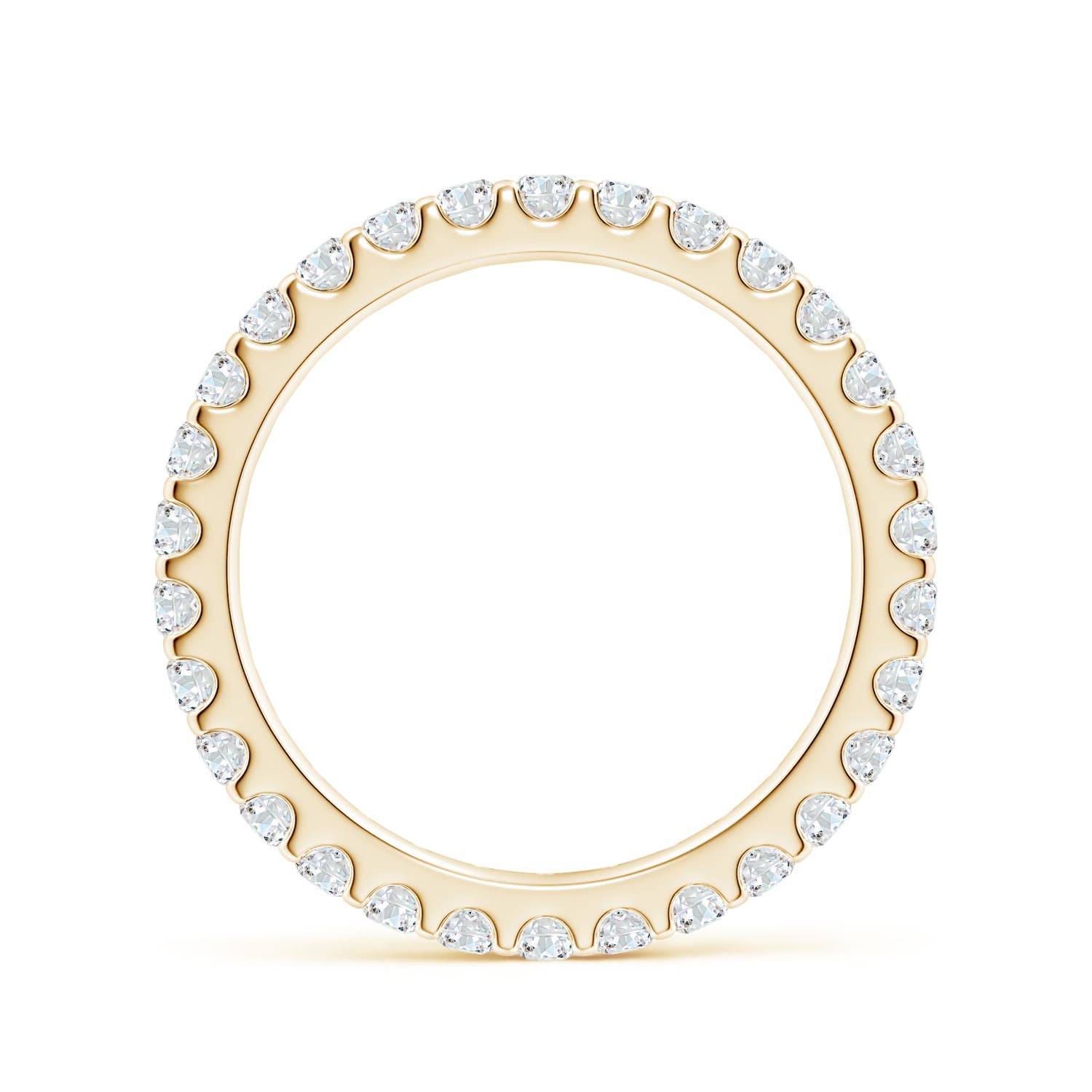 2mm GVS2 Shared Prong-Set Diamond Eternity Wedding Band for Her in 55 Yellow Gold