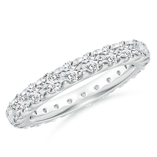 3.3mm HSI2 Shared Prong-Set Diamond Eternity Wedding Band for Her in 60 P950 Platinum