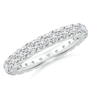 3.3mm HSI2 Shared Prong-Set Diamond Eternity Wedding Band for Her in 70 P950 Platinum