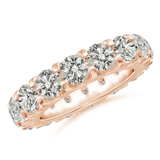 4.5mm KI3 Shared Prong-Set Diamond Eternity Wedding Band for Her in 55 Rose Gold