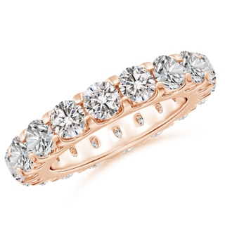 4mm IJI1I2 Shared Prong-Set Diamond Eternity Wedding Band for Her in 55 10K Rose Gold