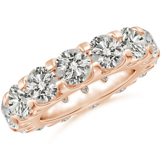 5.4mm KI3 Shared Prong-Set Diamond Eternity Wedding Band for Her in 55 10K Rose Gold