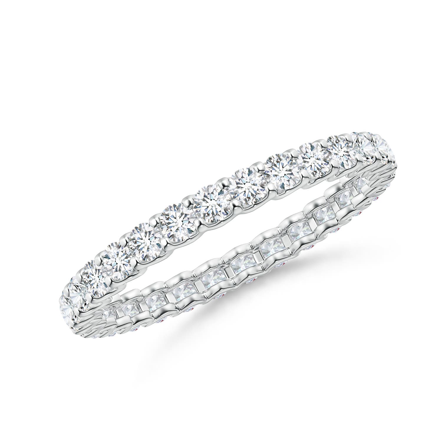 2mm GVS2 Prong Set Diamond Full Eternity Wedding Ring in 60 18CT White Gold