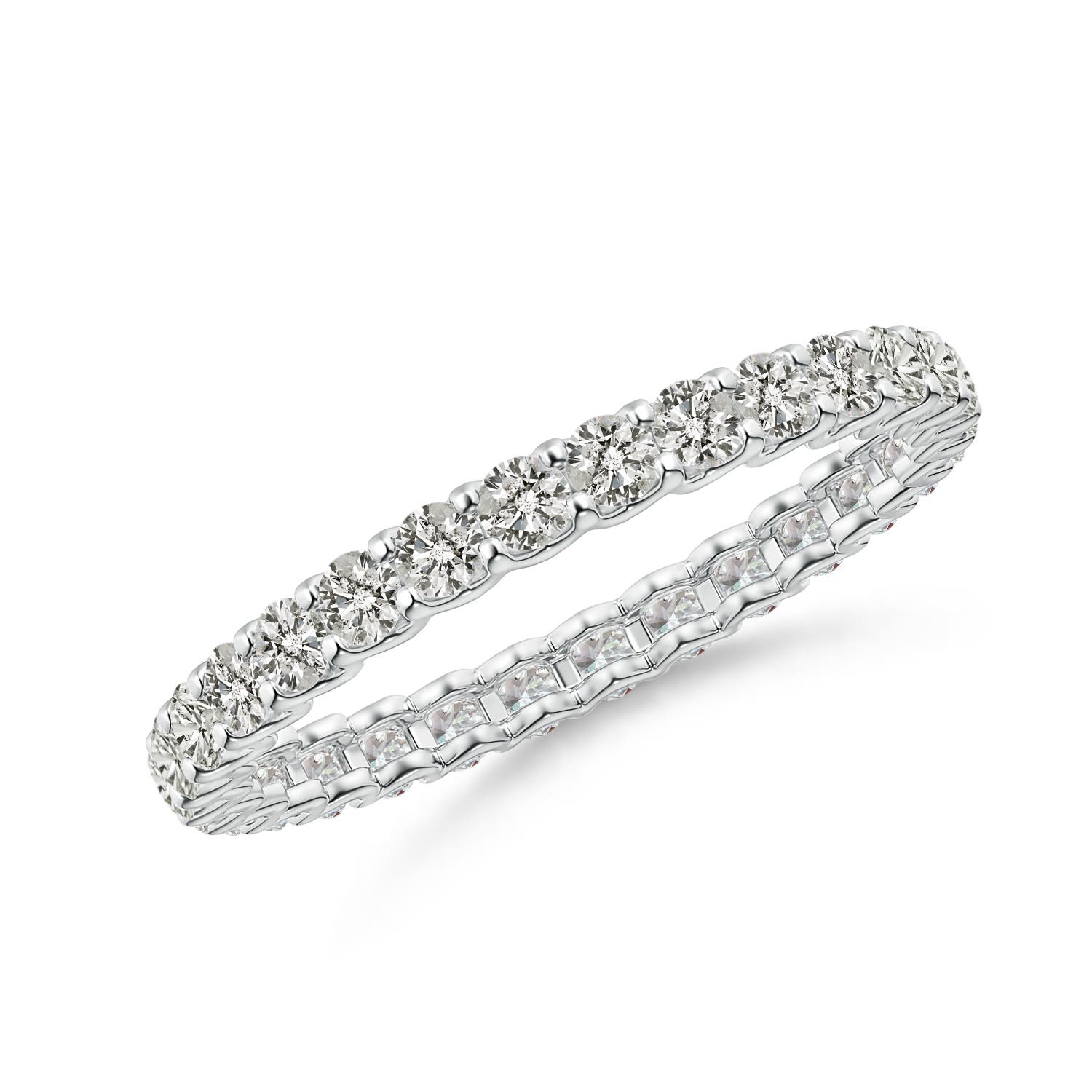 2mm KI3 Prong Set Diamond Full Eternity Wedding Ring in 55 18CT White Gold