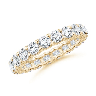 3mm GVS2 Prong Set Diamond Full Eternity Wedding Ring in 65 Yellow Gold