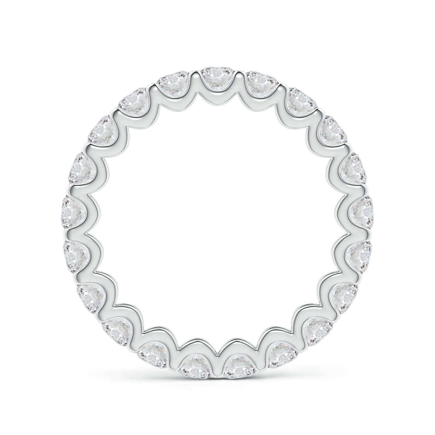 3mm HSI2 Prong Set Diamond Full Eternity Wedding Ring in 55 P950 Platinum - side 2