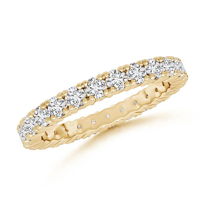 2.4mm HSI2 Round Diamond Full Eternity Wedding Ring in 55 18CT Yellow Gold