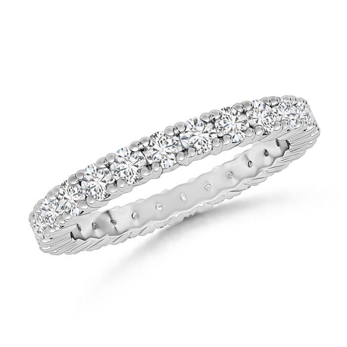 2.4mm HSI2 Round Diamond Full Eternity Wedding Ring in 55 P950 Platinum