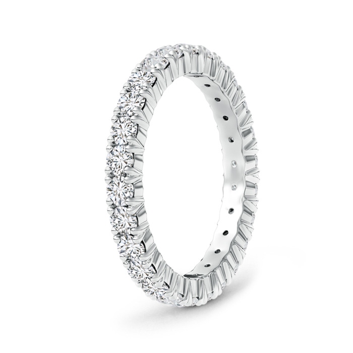 2.4mm HSI2 Round Diamond Full Eternity Wedding Ring in 55 White Gold - side 199