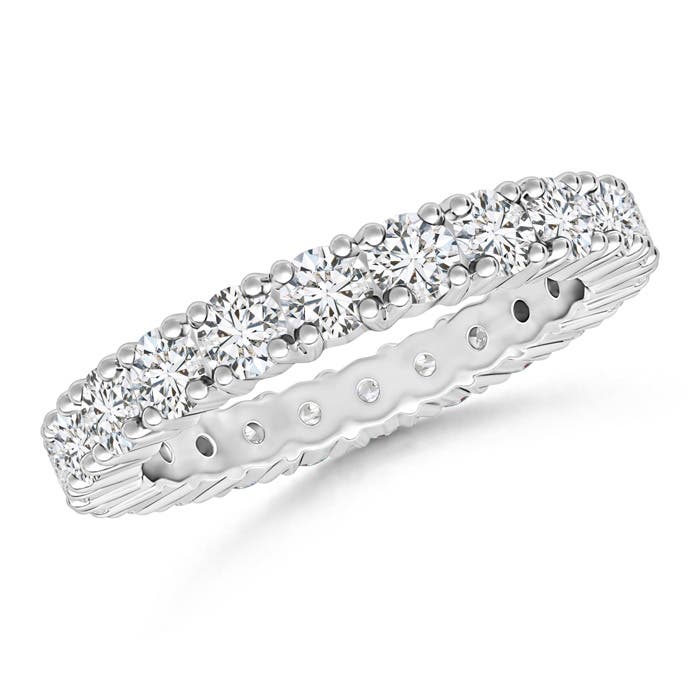 2.9mm HSI2 Round Diamond Full Eternity Wedding Ring in 55 18CT White Gold