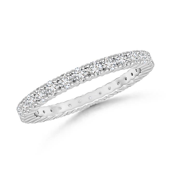2mm HSI2 Round Diamond Full Eternity Wedding Ring in 55 P950 Platinum