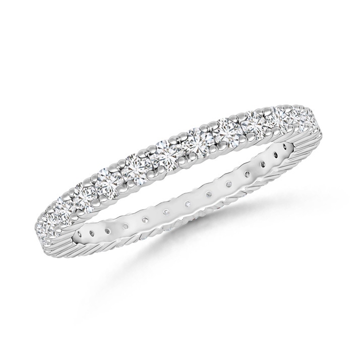 2mm HSI2 Round Diamond Full Eternity Wedding Ring in 55 White Gold