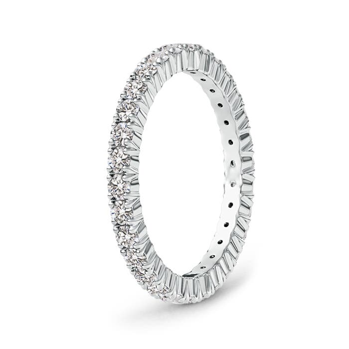 2mm IJI1I2 Round Diamond Full Eternity Wedding Ring in 75 White Gold - side 2