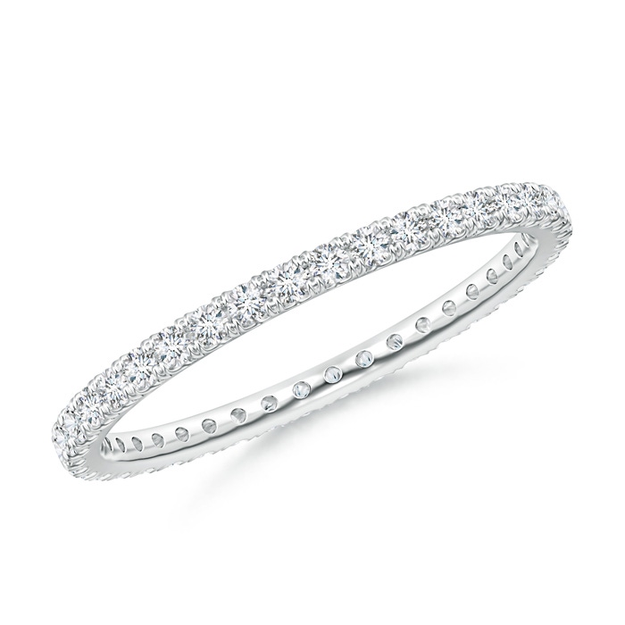 1.4mm GVS2 Fishtail-Set Diamond Eternity Wedding Ring in 70 White Gold