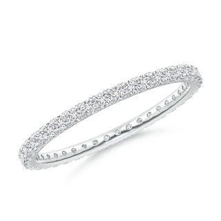 1.4mm HSI2 Fishtail-Set Diamond Eternity Wedding Ring in 70 White Gold