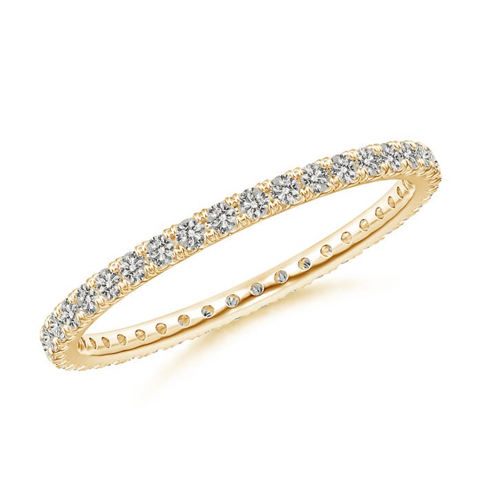 1.4mm KI3 Fishtail-Set Diamond Eternity Wedding Ring in 55 18CT Yellow Gold