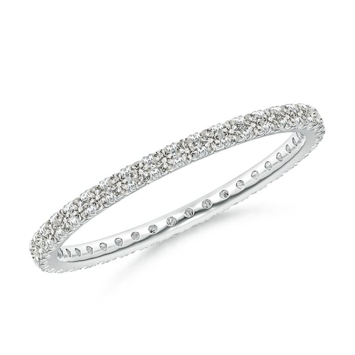1.4mm KI3 Fishtail-Set Diamond Eternity Wedding Ring in 75 White Gold