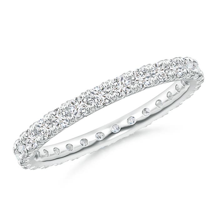 2mm HSI2 Fishtail-Set Diamond Eternity Wedding Ring in 55 18CT White Gold