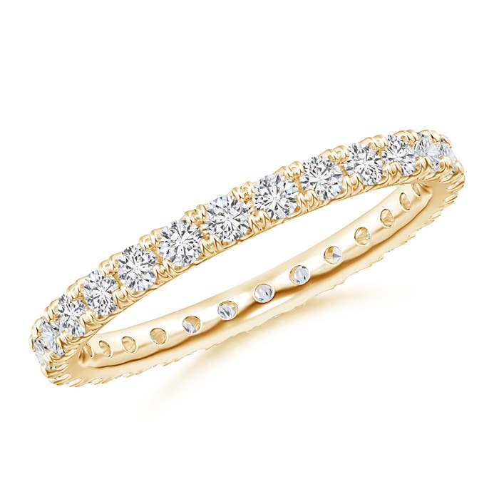 2mm HSI2 Fishtail-Set Diamond Eternity Wedding Ring in 65 18CT Yellow Gold