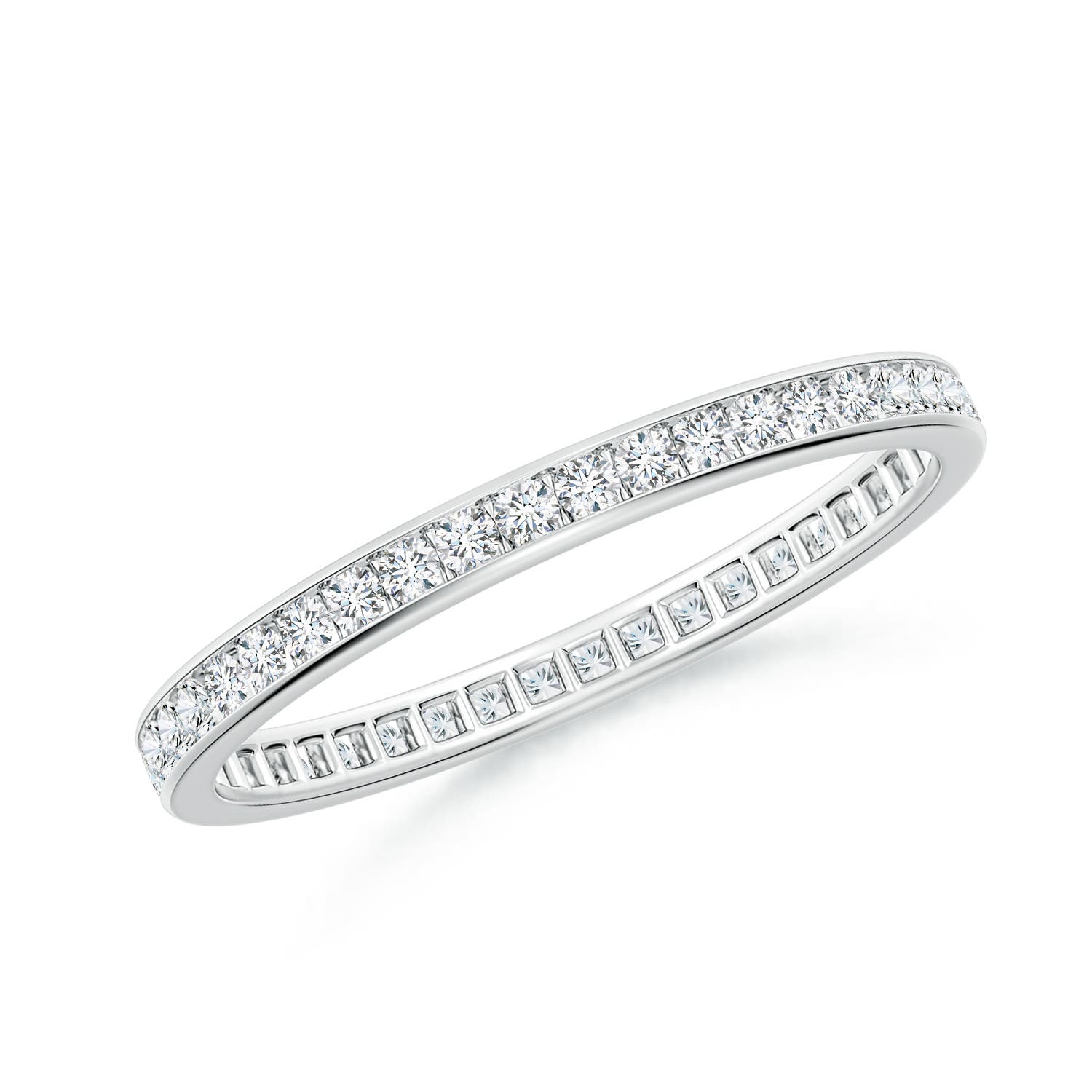1.3mm GVS2 Channel-Set Diamond Eternity Wedding Ring in 65 P950 Platinum