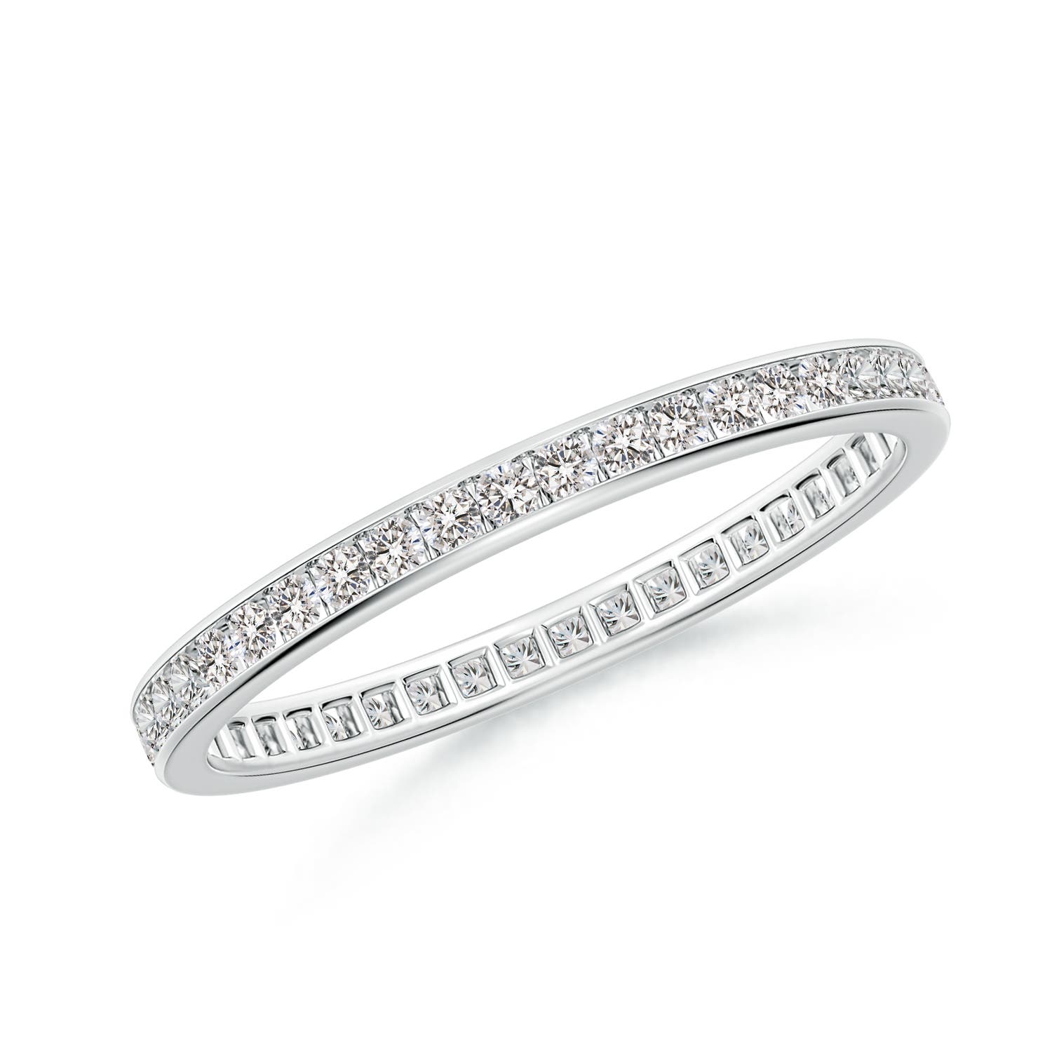 1.3mm IJI1I2 Channel-Set Diamond Eternity Wedding Ring in 75 18K White Gold
