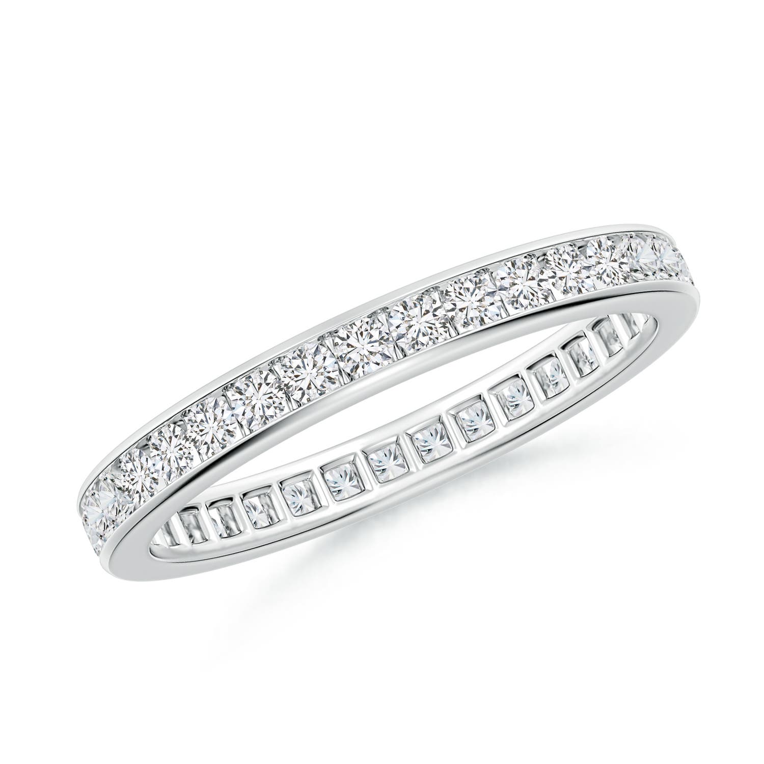 1.7mm HSI2 Channel-Set Diamond Eternity Wedding Ring in 50 P950 Platinum