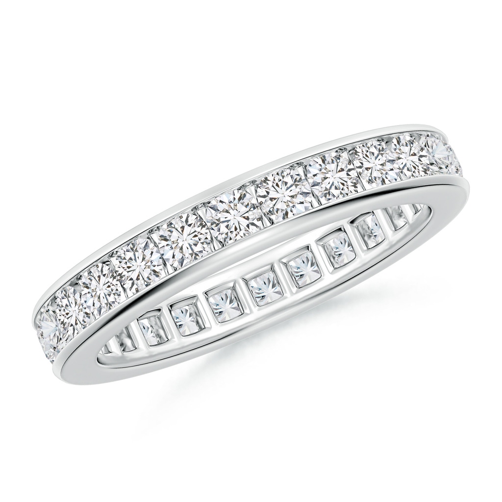 2.4mm HSI2 Channel-Set Diamond Eternity Wedding Ring in 70 White Gold