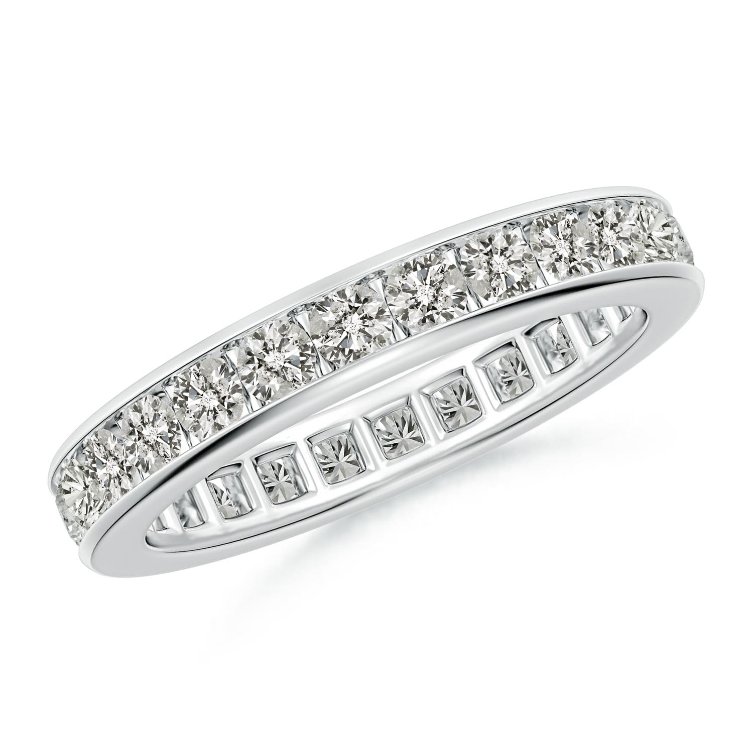2.4mm KI3 Channel-Set Diamond Eternity Wedding Ring in 75 White Gold
