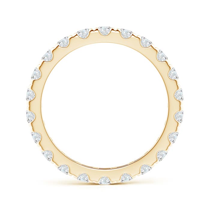2.4mm GVS2 U Pave-Set Diamond Eternity Wedding Ring in 50 Yellow Gold - side 2