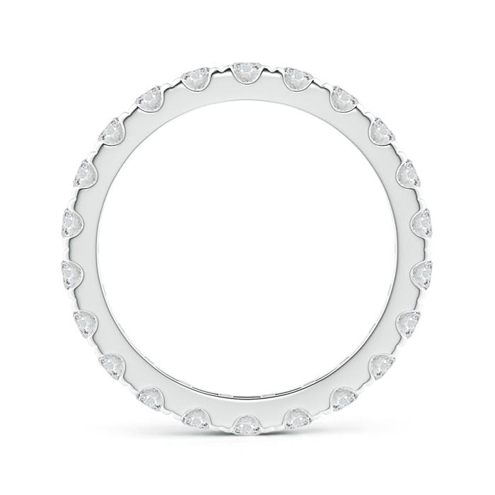 2.4mm HSI2 U Pave-Set Diamond Eternity Wedding Ring in 50 18K White Gold