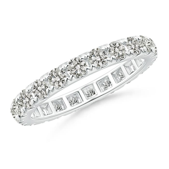 2.4mm KI3 U Pave-Set Diamond Eternity Wedding Ring in 75 White Gold