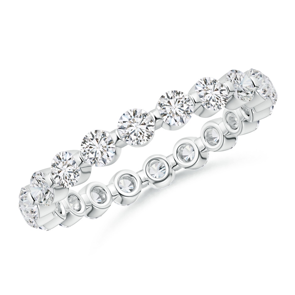2.4mm HSI2 Prong-Set Diamond Eternity Stackable Ring in 50 White Gold 