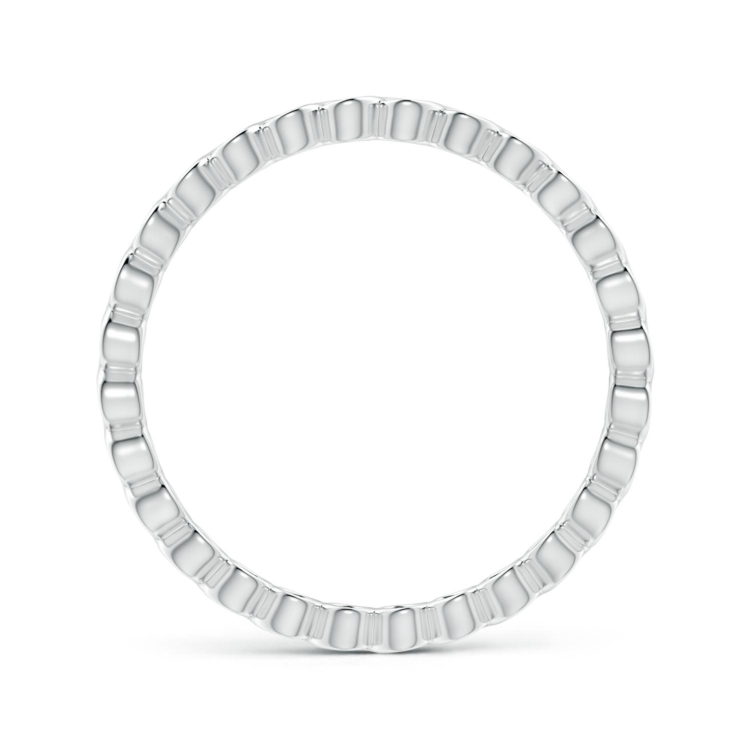 1.45mm HSI2 Bezel-Set Diamond Eternity Stackable Ring in 50 18K White Gold