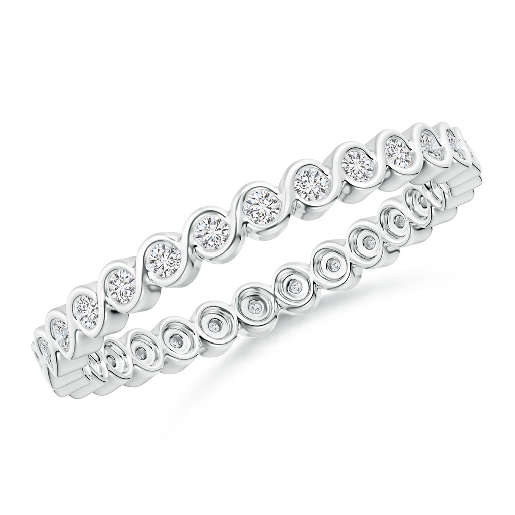 1.45mm HSI2 Bezel-Set Diamond Eternity Stackable Ring in 50 P950 Platinum