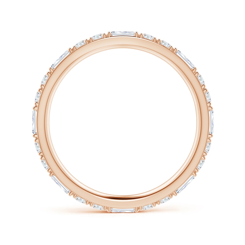3x1.5mm GVS2 Baguette and Round Diamond Eternity Wedding Ring in 75 Rose Gold - side 199