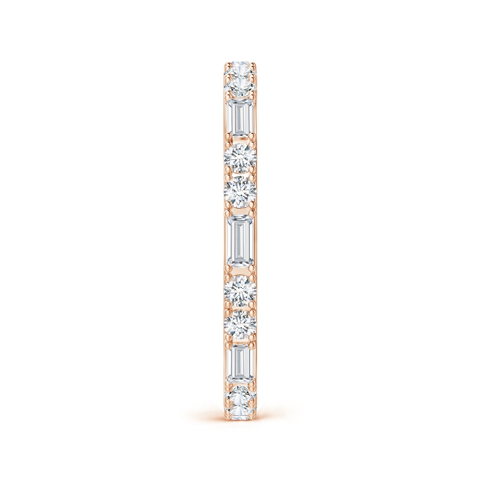 3x1.5mm GVS2 Baguette and Round Diamond Eternity Wedding Ring in 75 Rose Gold side 299