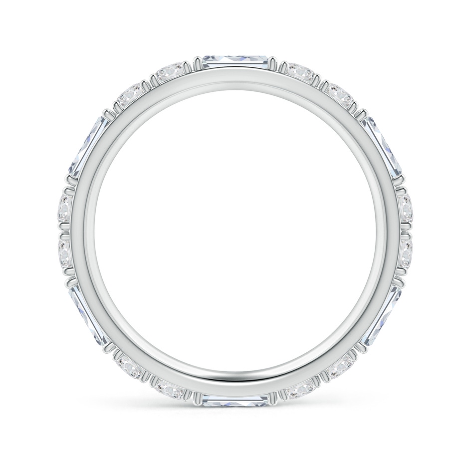 4x2mm HSI2 Baguette and Round Diamond Eternity Wedding Ring in 75 White Gold side 199