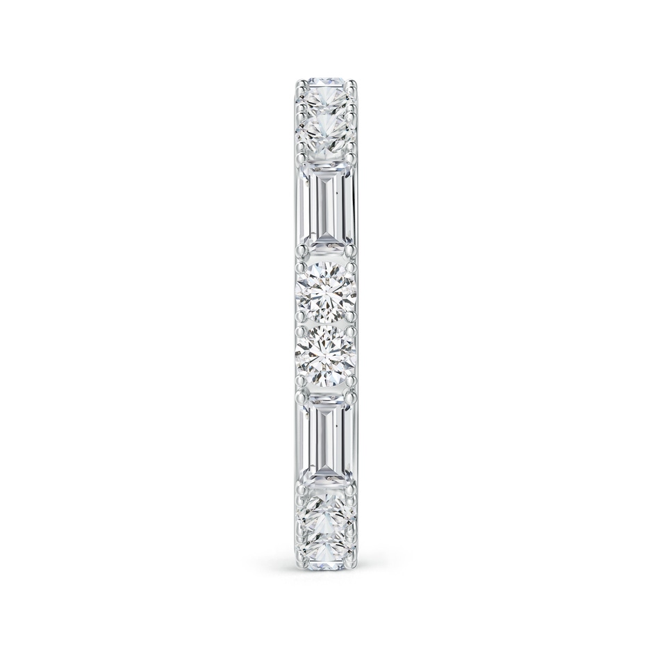 4x2mm HSI2 Baguette and Round Diamond Eternity Wedding Ring in 75 White Gold side 299