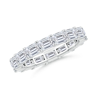 4x3mm HSI2 East-West Emerald-Cut Diamond Eternity Wedding Band in 60 White Gold