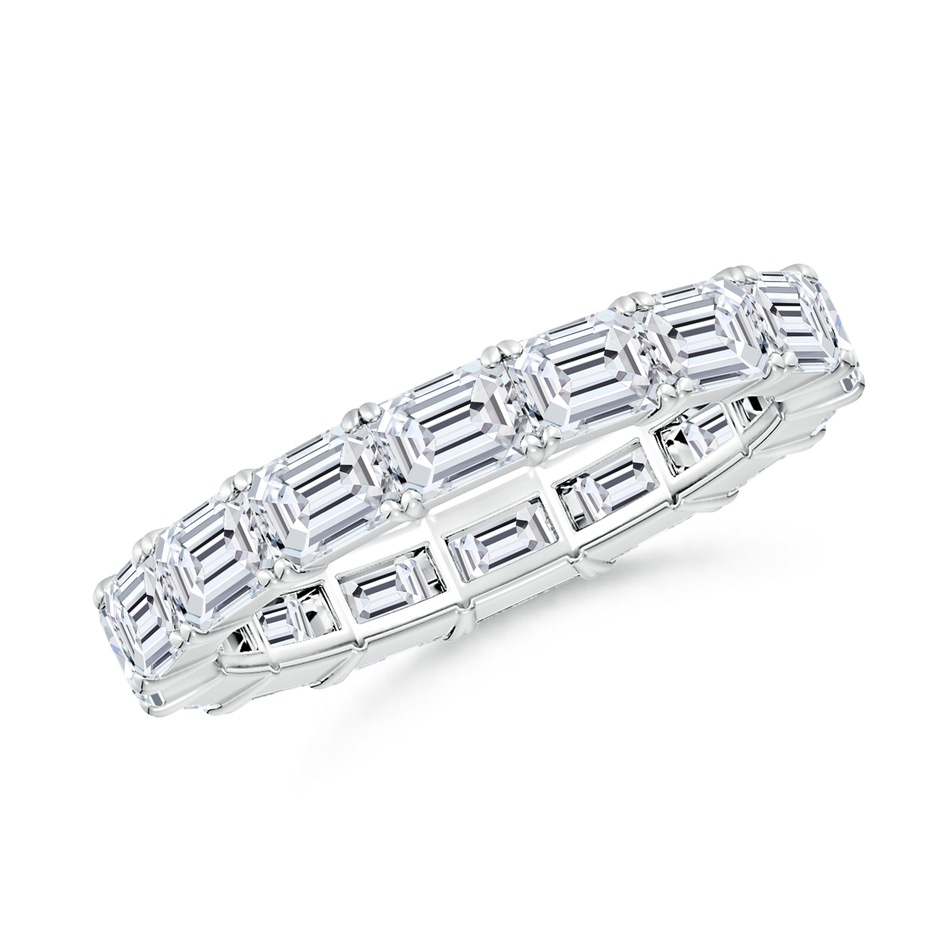 4x3mm HSI2 East-West Emerald-Cut Diamond Eternity Wedding Band in 60 White Gold 