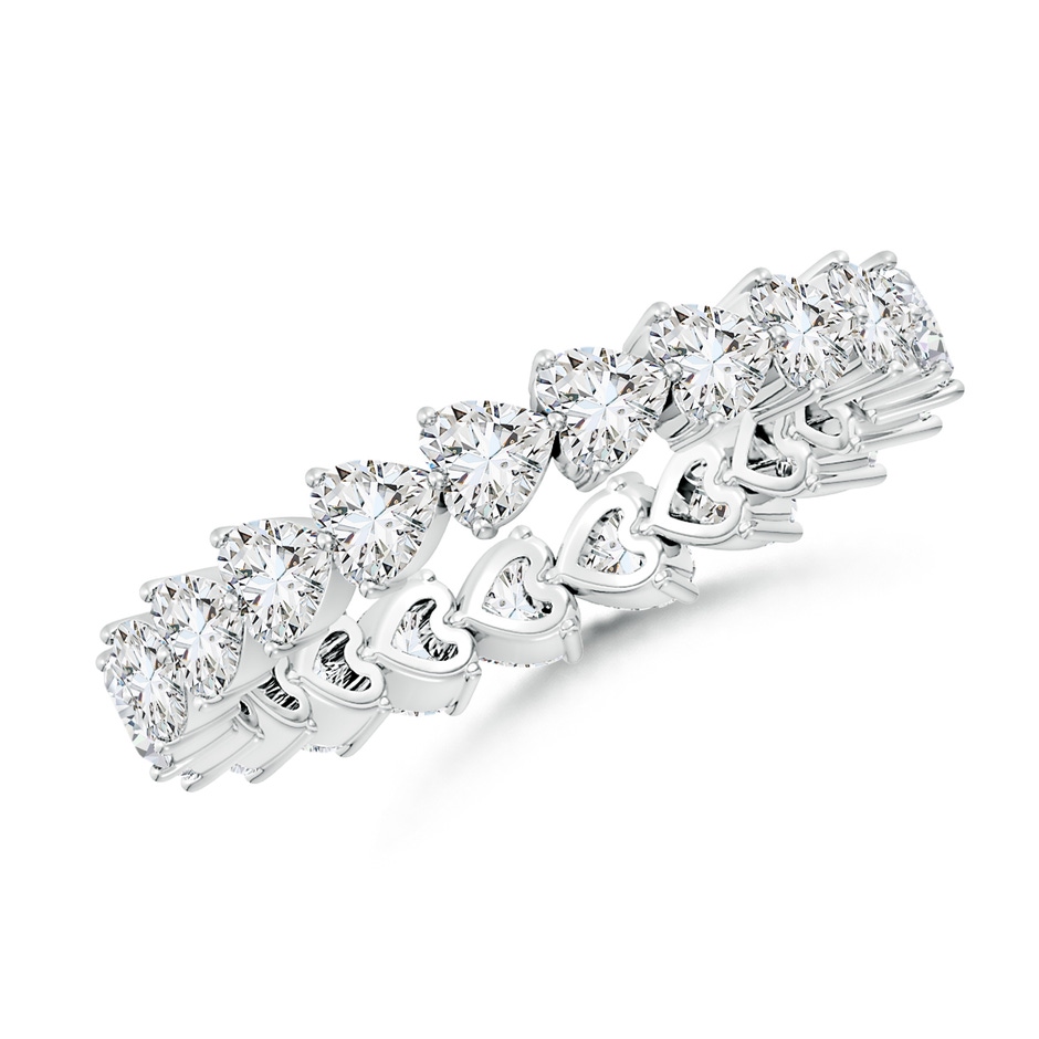 3mm HSI2 East-West Heart-Shaped Diamond Eternity Wedding Band in 60 White Gold 